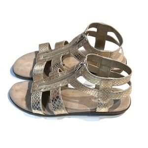 Aerosoles Metallic Gold Sandals Size 8.5